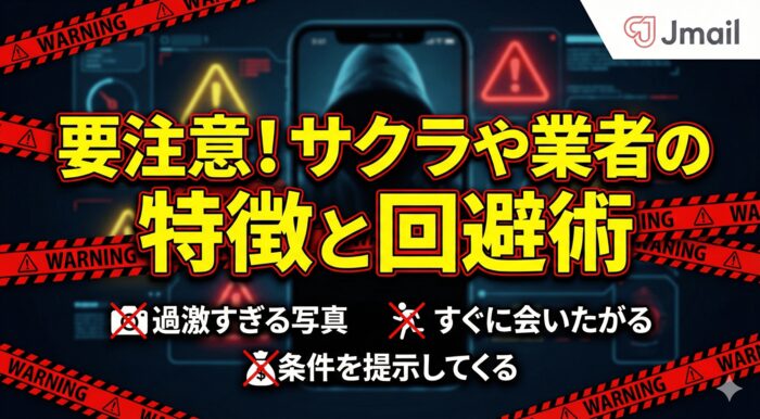 要注意！サクラや業者の特徴と回避術