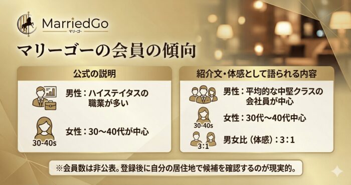マリーゴーの会員の傾向